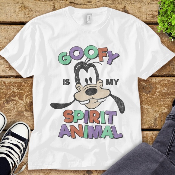 Disney Goofy is My Spirit Animal Unisex Adult T-shirt Kid Shirt - Picture 1 of 2